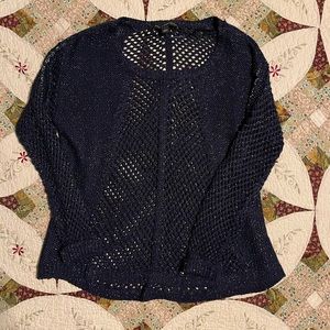 Rock & Republic Blue sparkle high/low sweater